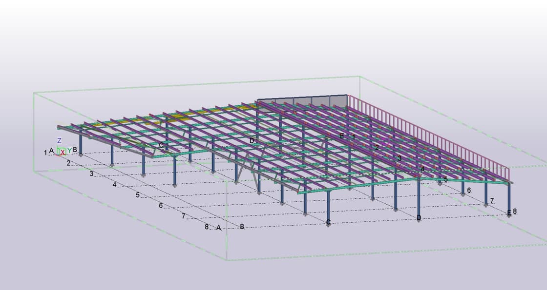 Maquette Tekla du parking solaire